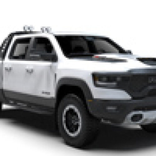 Rally Armor 21-25 Dodge Ram 1500 TRX Black UR Mud Flap - Red Logo - Image 3