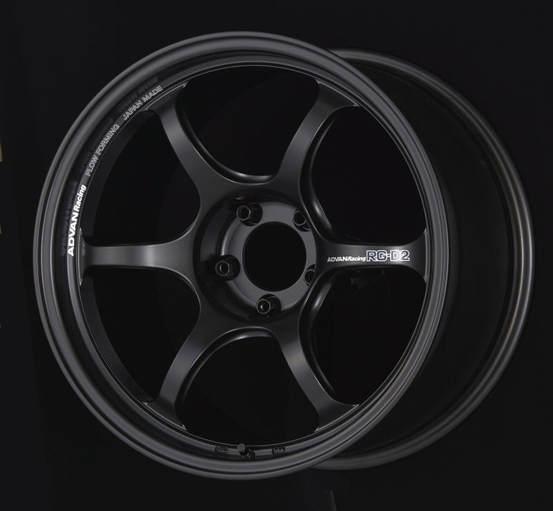 Advan YAT8J35WSB RG-D2 18x9.5 +35 5x120 Semi Gloss Black Wheel - Image 2