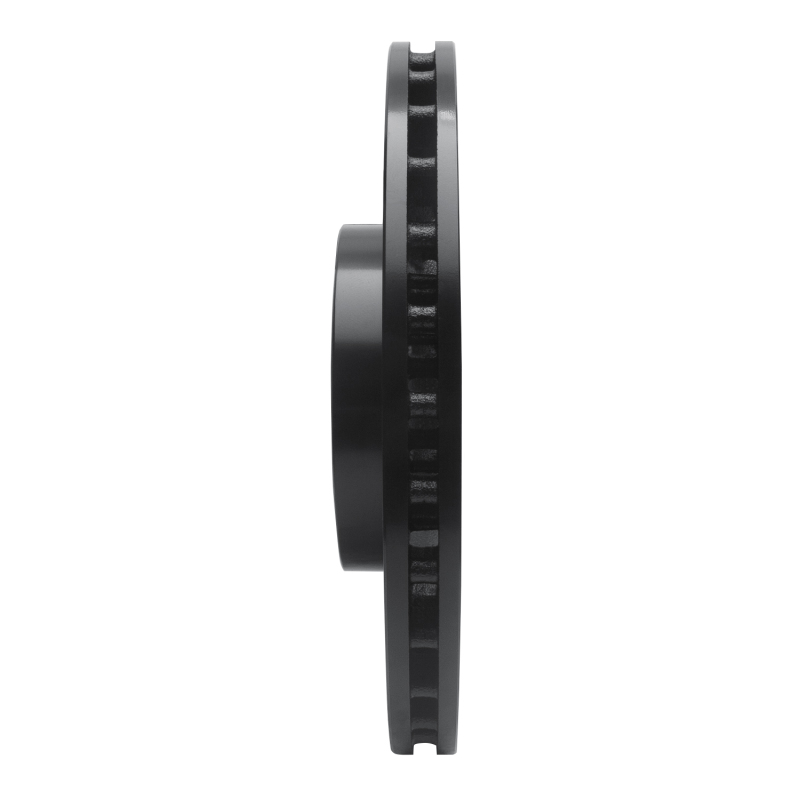 R1 18-22 Genesis G70 Front Left Drilled & Slotted Black Brake Rotor - Image 3