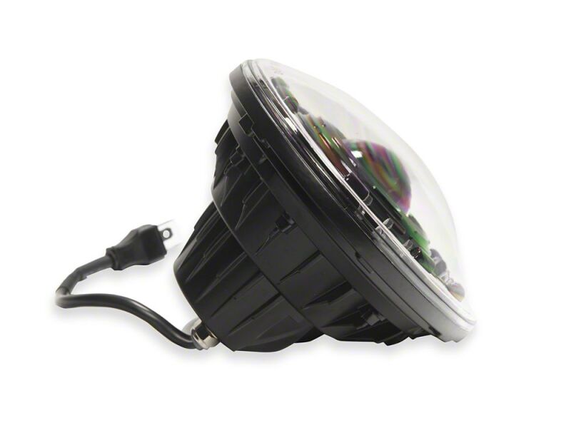 Raxiom for 2007-2018 Jeep Wrangler JK Axial Series Quatro LED Headlights- Black Housing- Clear Lens - Image 4