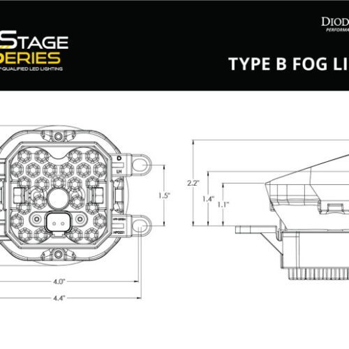 Diode Dynamics SS3 Sport Type B Kit ABL - Yellow SAE Fog