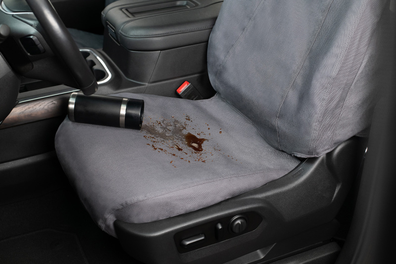 Covercraft 2024+ Ford Ranger SuperCrew Carhartt SeatSaver Custom Front Row Seat Covers - Gravel - Image 7