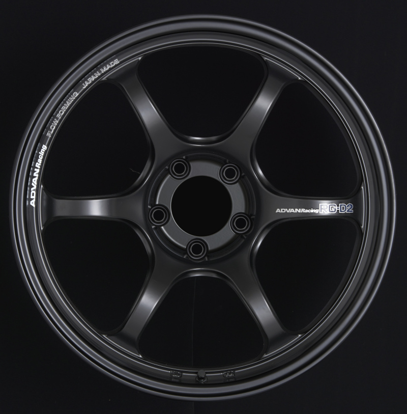 Advan YAT8J35WSB RG-D2 18x9.5 +35 5x120 Semi Gloss Black Wheel