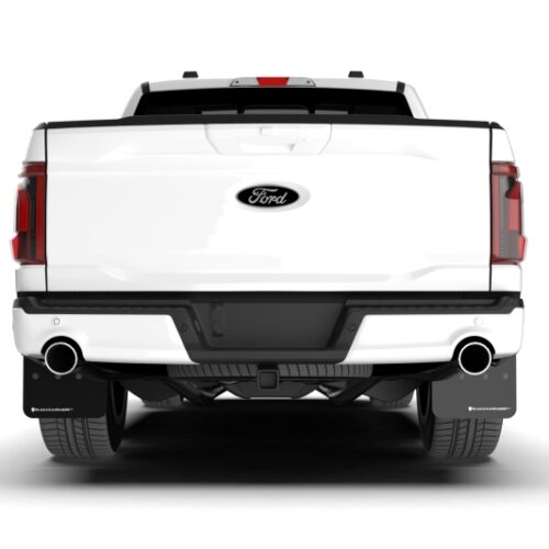 Rally Armor 21-26 Ford F-150 (Excl. Raptor) Black UR Mud Flap w/White Logo - Image 9