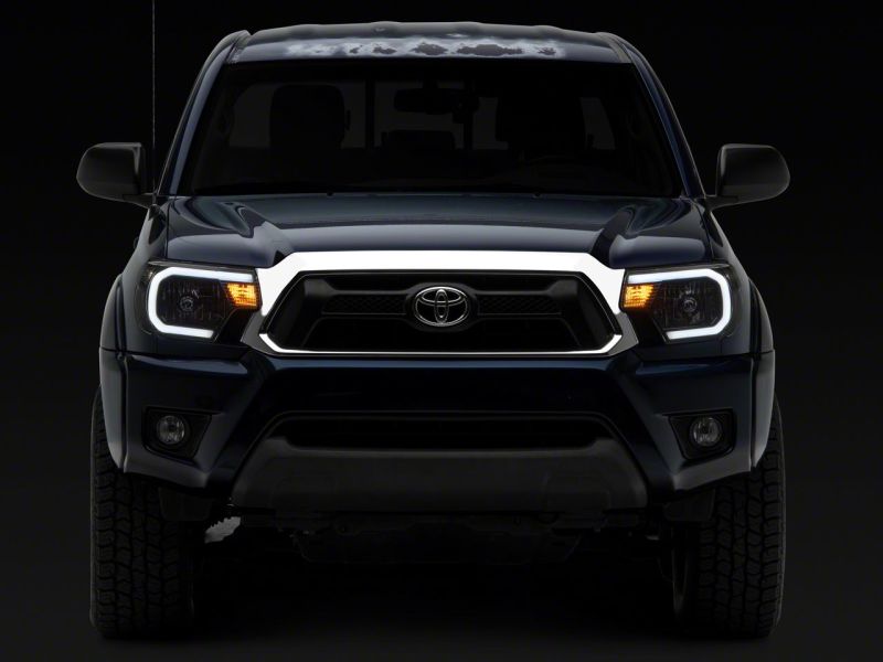Raxiom for 2012-2015 Toyota Tacoma Axial Series Headlights w/ LED Bar- Black Housing (Clear Lens) - Image 9