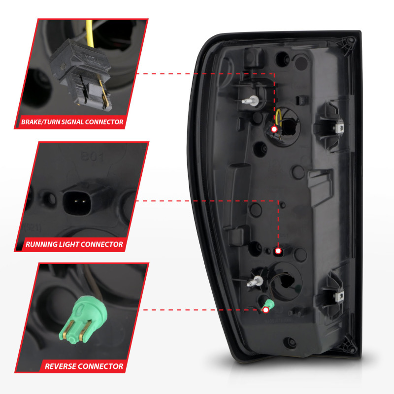 ANZO 19-23 GMC Sierra 1500/2500HD/3500HD Black Replacement Full LED Bar Tail Light - Image 5