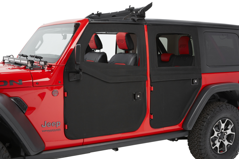 Bestop 20-26 Jeep Gladiator / 18-26 Wrangler JL Full Fabric Doors (Rear Black Twill) - Image 2