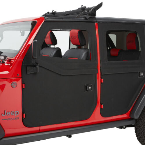 Bestop 20-26 Jeep Gladiator / 18-26 Wrangler JL Full Fabric Doors (Front Black Twill) - Image 2