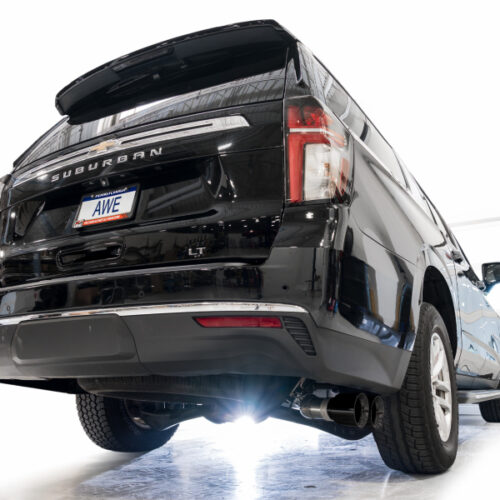 AWE Tuning 2021+ GMC Suburban/Yukon XL 5.3L 0FG Side Exit Catback Exhaust - Diamond Black Tips - Image 6
