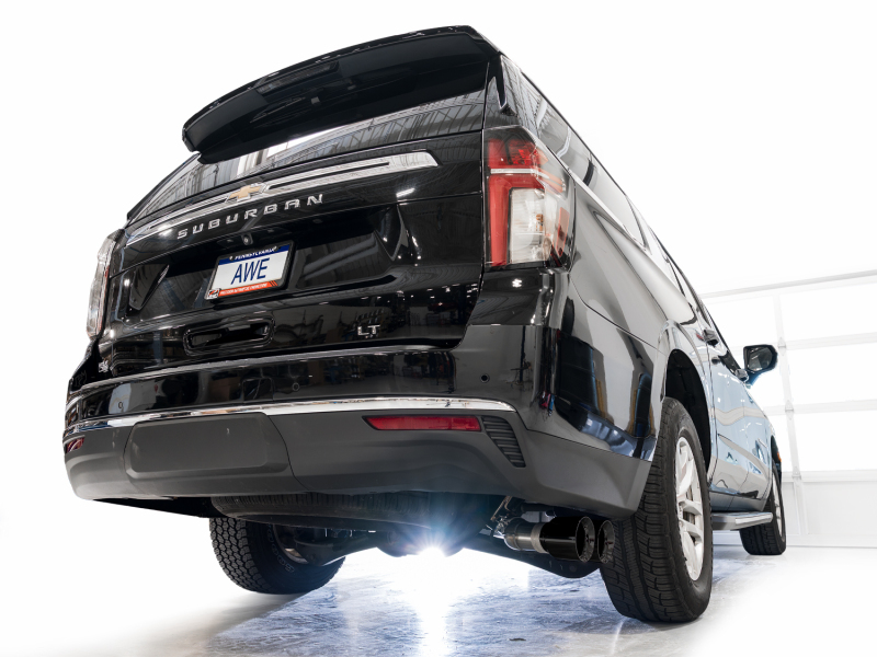 AWE Tuning 2021+ GMC Suburban/Yukon XL 5.3L 0FG Side Exit Catback Exhaust - Diamond Black Tips - Image 6