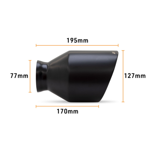 Mishimoto Muffler Tip Pair - 5in - Black for 15-23 Dodge Charger/Challenger - Image 4