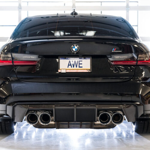 AWE Tuning SwitchPath Cat-Back Exhaust for BMW G8X M3/M4 - Chrome Silver Tips - Image 5