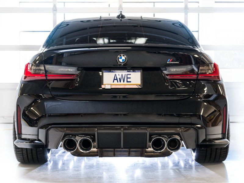 AWE Tuning SwitchPath Cat-Back Exhaust for BMW G8X M3/M4 - Chrome Silver Tips - Image 5