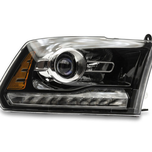 Raxiom for 2009-2018 Dodge RAM 1500 LED Halo Headlights w/Switchback Turn Signals- Blk Housing (Clear Lens) - Image 5