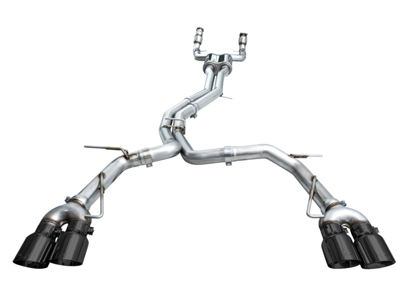 AWE Tuning Track Edition Exhaust - Diamond Black Tips for 19-23 Audi C8 S6/S7 2.9T V6 AWD - Image 9