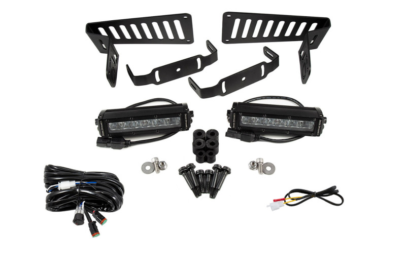 Diode Dynamics 18-21 Jeep JL Wrangler/Gladiator SS6 Cowl LED Bracket Kit - White Driving - Image 5
