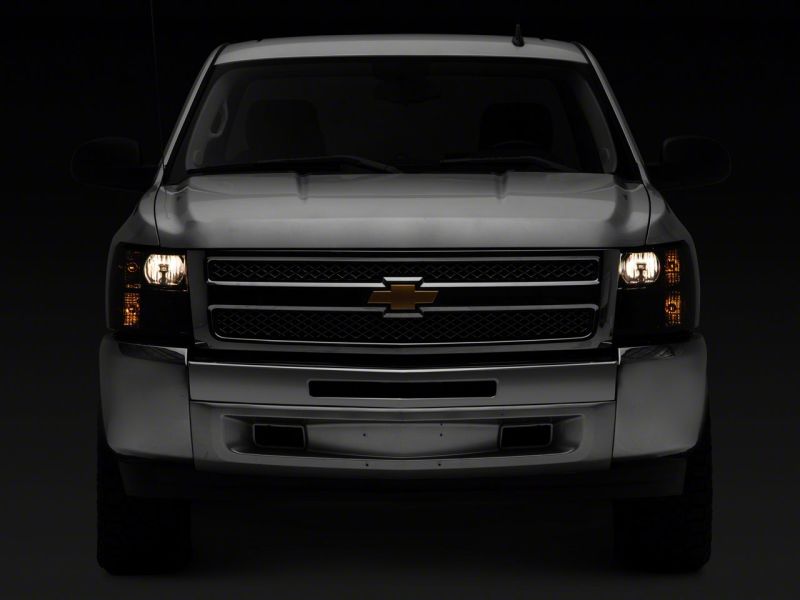 Raxiom for 2007-2014 Chevrolet Silverado 1500 HD Axial OEM Rep Headlights- Chrome Housing- Smoked Lens - Image 8