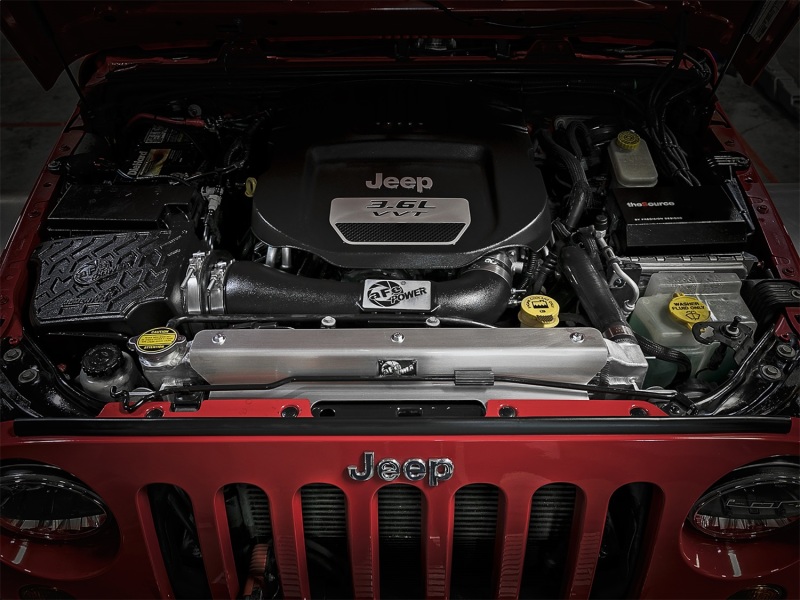 aFe Power BladeRunner GT Series Bar and Plate Radiator w/ Black Hoses 12-18 Jeep Wrangler (JK) V6 3.6L