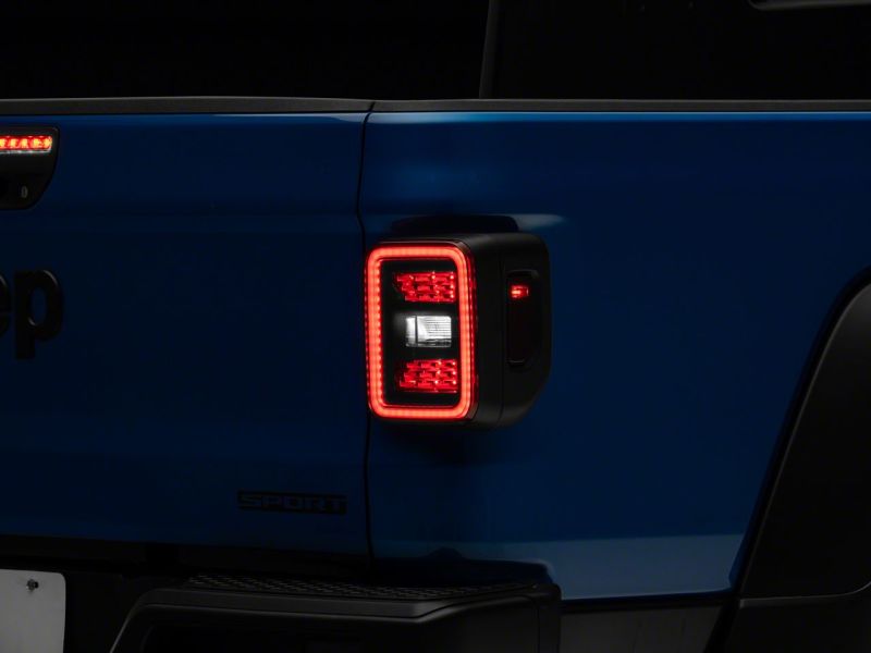 Raxiom for 2020-2023 Jeep Gladiator JT LED Tail Lights- Black Housing (Smoked Lens) - Image 6