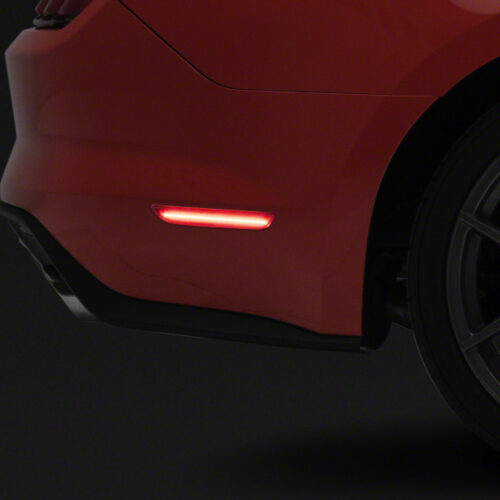 Raxiom for 2015-2023 Ford Mustang Axial Series LED Side Marker Lights Rear- Red