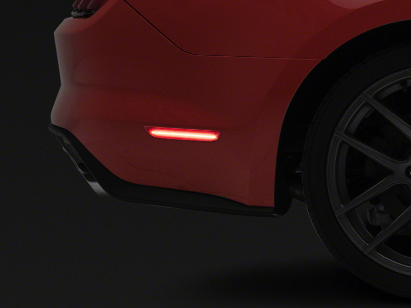 Raxiom for 2015-2023 Ford Mustang Axial Series LED Side Marker Lights Rear- Red