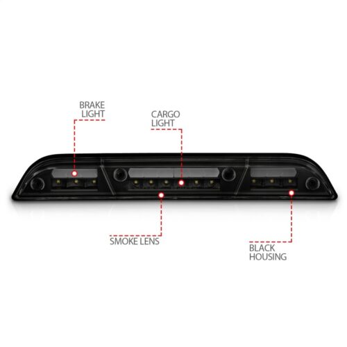 ANZO 15-20 Ford F-150 - F-450 LED Third Brake Light - Black Housing/Smoke Lens - Image 4