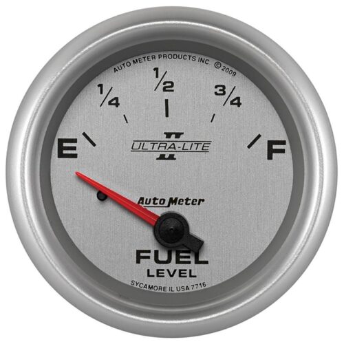 AutoMeter 7716 Gauge Fuel Level 2-5/8in. 240 Ohm(e) to 33 Ohm(f) Elec Ultra-Lite II