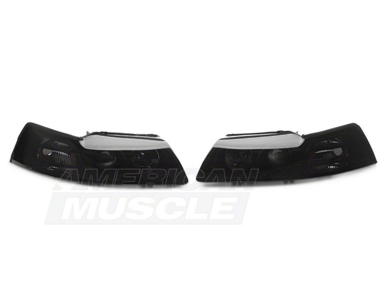 Raxiom for 1999-2004 Ford Mustang Axial Series Projector Headlights- Black Housing (Smoked Lens) - Image 5