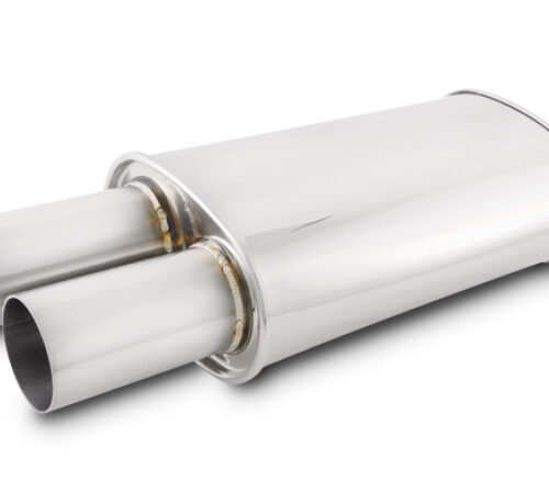 Vibrant Streetpower Oval Muffler w/3.00in Round Straight Cut Tip (3.00in Inlet)