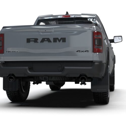 Rally Armor 19-25 Dodge Ram 1500 Rebel Black UR Mud Flap w/Dark Grey Logo - Image 2