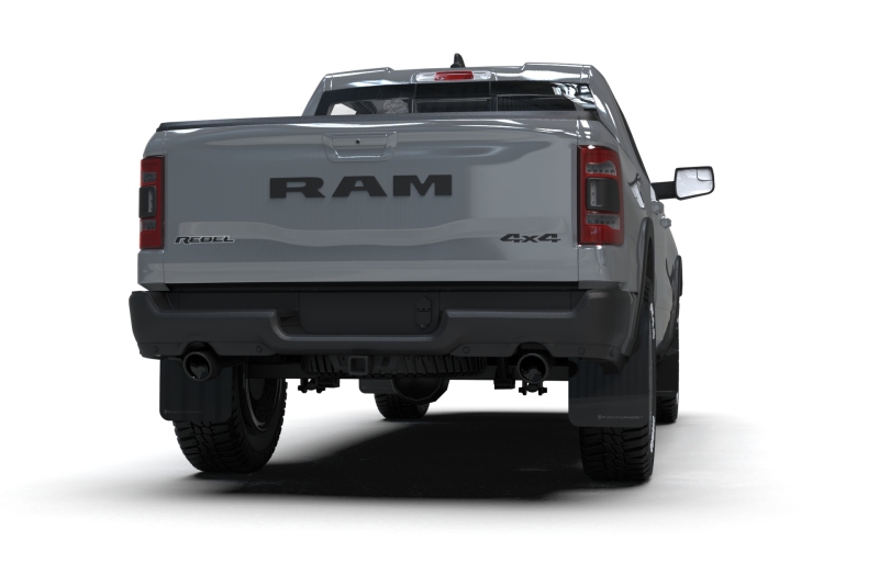 Rally Armor 19-25 Dodge Ram 1500 Rebel Black UR Mud Flap w/Dark Grey Logo - Image 2