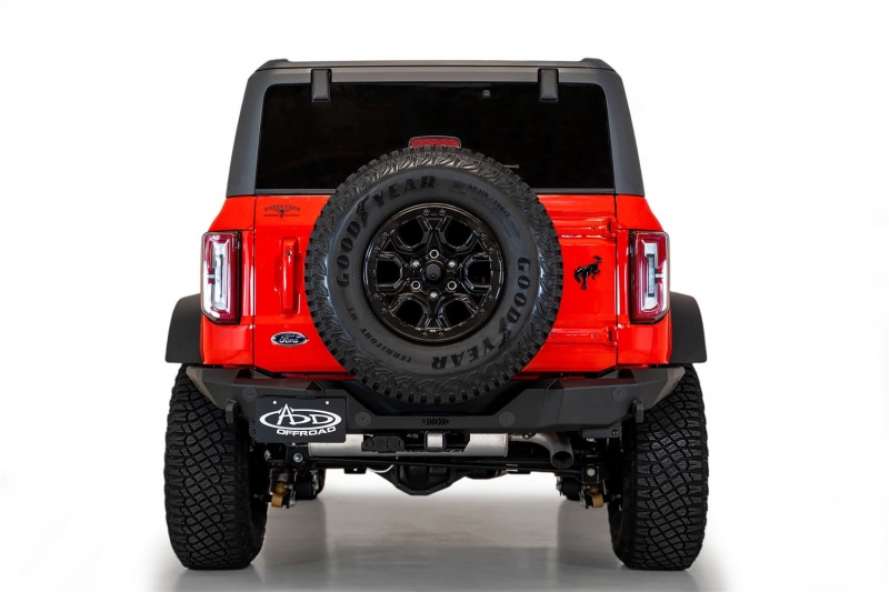 Addictive Desert Designs for 2021+ Ford Bronco Rock Fighter Rear Bumper - Hammer Black