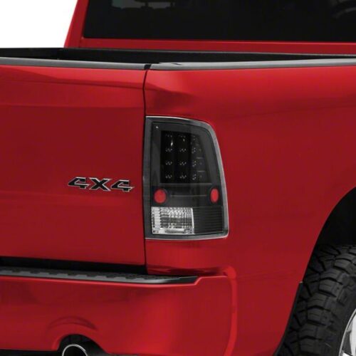 Raxiom for 2009-2018 Dodge RAM 1500 LED Tail Lights- Black Housing- Clear Lens