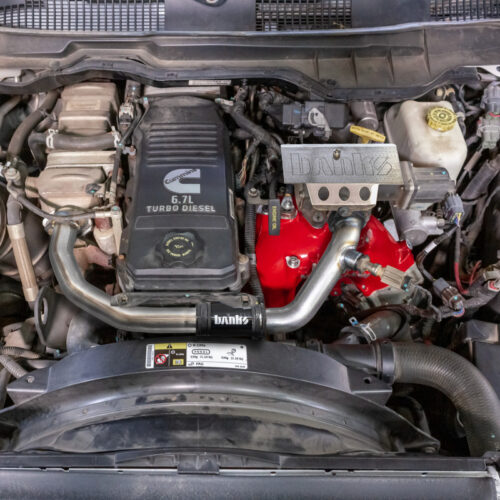 Alternative view of Banks Power 07.5-12 Ram Cab Chassis 6.7L Diesel Monster-Ram Intake System w/Fuel Line - Natural