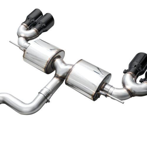 AWE Tuning Touring Edition Quad Exhaust - Diamond Black Tips for MK8 Volkswagen Golf R 3in - Image 9