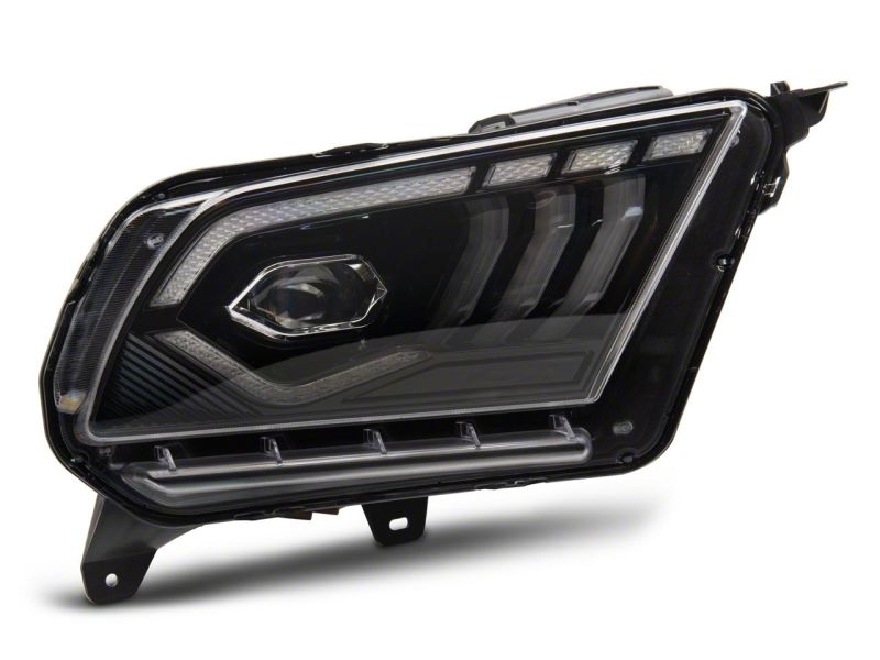 Raxiom for 2010-2012 Ford Mustang w/ Factory Halogen LED Projector Headlights- Black Housing (Clear Lens) - Image 6