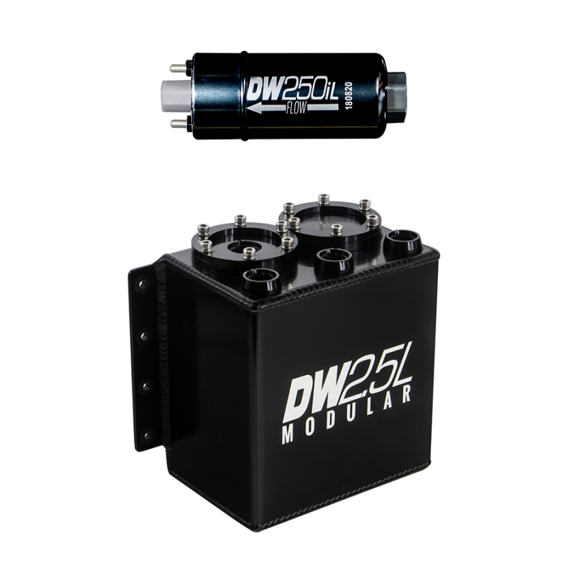 DeatschWerks 2.5L Modular Surge Tank (Incl. 1 DW250iL In-Line Fuel Pump) - Image 2