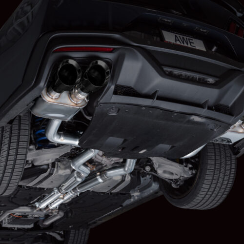 AWE Tuning SwitchPath Cat-Back Exhaust w/ Quad Diamond Black Tips for AWE 2024 Ford Mustang Dark Horse S650 RWD - Image 3