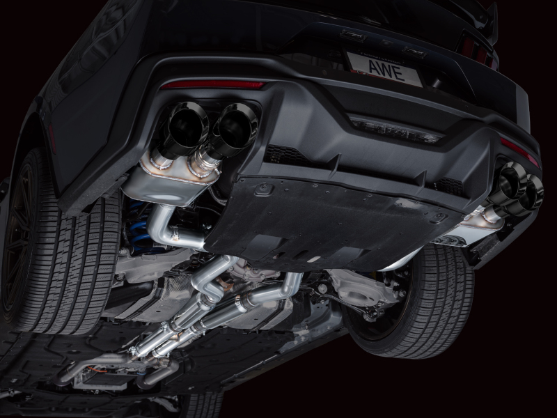 AWE Tuning SwitchPath Cat-Back Exhaust w/ Quad Diamond Black Tips for AWE 2024 Ford Mustang Dark Horse S650 RWD - Image 3