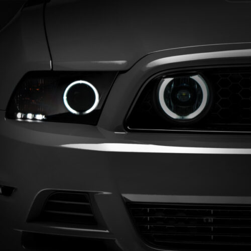 Raxiom for 2013-2014 Ford Mustang GT CCFL Halo Fog Lights (Smoked)