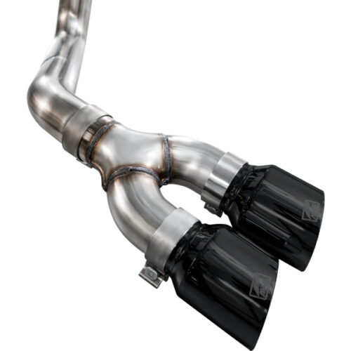 AWE Tuning Cat-Back Exhaust - 4.5in Dual Side Exit Diamond Black Tips for AWE 21-25 Ford F150 (14th Gen Reg Cab) - Image 9