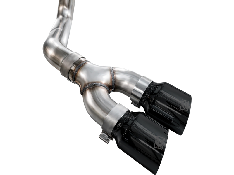 AWE Tuning Cat-Back Exhaust - 4.5in Dual Side Exit Diamond Black Tips for AWE 21-25 Ford F150 (14th Gen Reg Cab) - Image 9