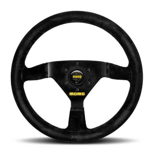 Momo R1913/35S MOD69 Steering Wheel 350 mm - Black Suede/Black Spokes