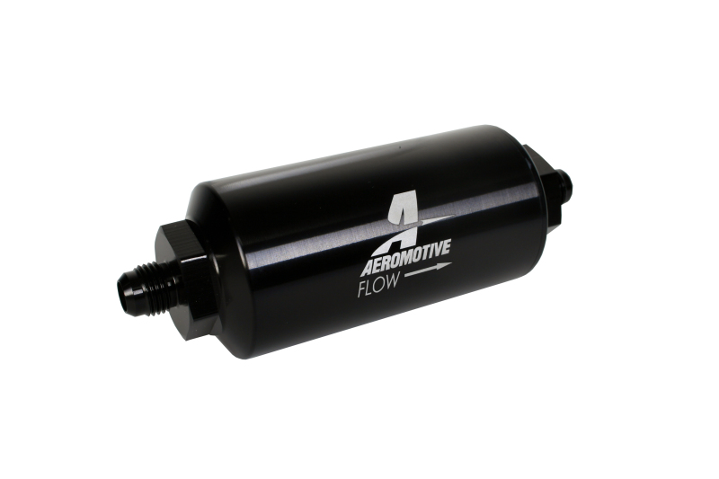 Aeromotive In-Line Filter - (AN-6 Male) 10 Micron Microglass Element Bright Dip Black Finish - Image 6