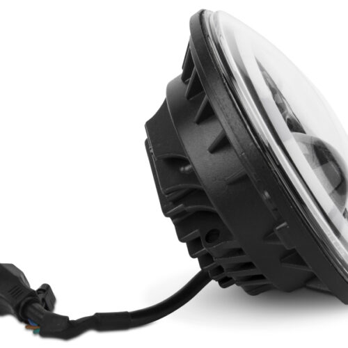 Raxiom for 1997-2018 Jeep Wrangler TJ/JK Axial Halo Headlights w/ DRL Amber Signals- Black Hsng (Clear Lens) - Image 3
