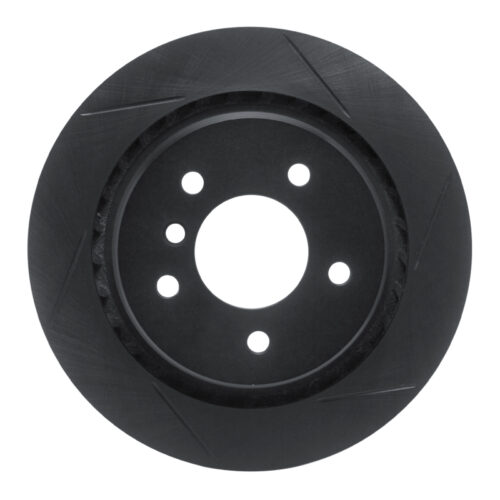 Alternative view of R1 Concepts for 95-99 BMW M3 E36 Rear Left Slotted Black Brake Rotor