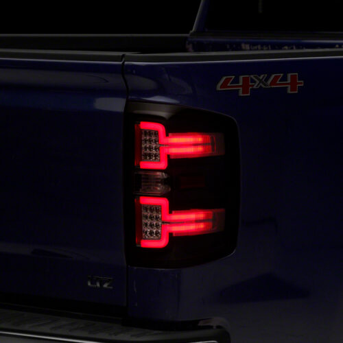 Raxiom for 2014-2018 Chevrolet Silverado 1500 LED Taillights w/ SEQL Turn Signals- Blk Housing (Clear Lens)