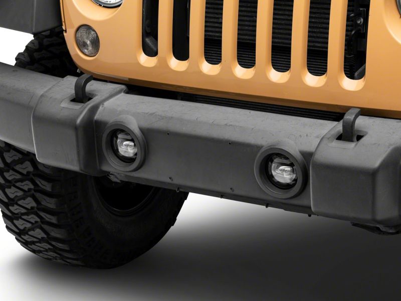 Raxiom for 2007-2018 Jeep Wrangler JK Axial Series 4-In LED Fog Lights- Clear - Image 6