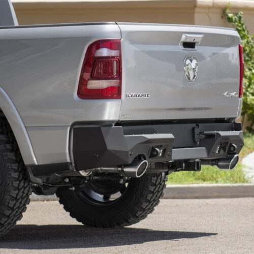 Addictive Desert Designs for 2019 Ram 1500 Hammer Stealth Fighter Rear Bumper w/ 6 Sensor Cutouts