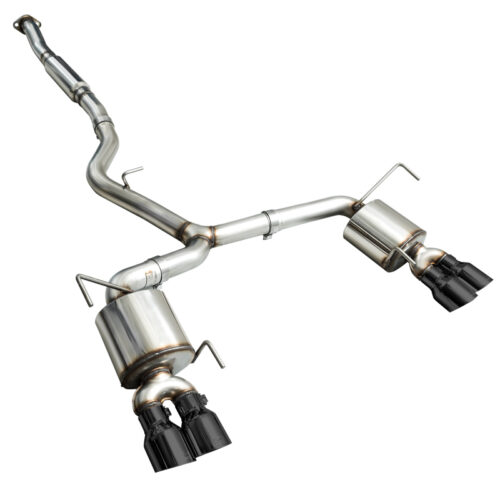 Alternative view of AWE Tuning Touring Edition Exhaust - Diamond Black Tips (102mm) for 2015+ Subaru WRX VA Sedan